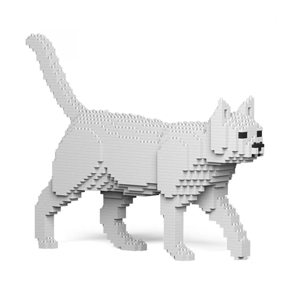 Jekca - Cat 07S-M01 - Lego - Sculpture - Construction - 4D - Brick Animals - Toys - Avvenice