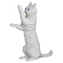 Jekca - Cat 15S-M01 - Lego - Sculpture - Construction - 4D - Brick Animals - Toys - Avvenice