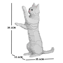 Jekca - Cat 15S-M01 - Lego - Sculpture - Construction - 4D - Brick Animals - Toys - Avvenice