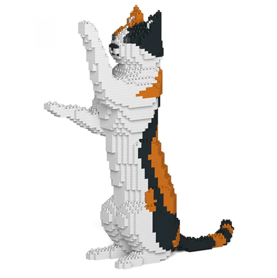 Jekca - Cat 16S-M01 - Lego - Sculpture - Construction - 4D - Brick Animals - Toys - Avvenice