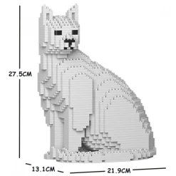 Jekca - Cat 06S-M01 - Lego - Sculpture - Construction - 4D - Brick Animals - Toys - Avvenice