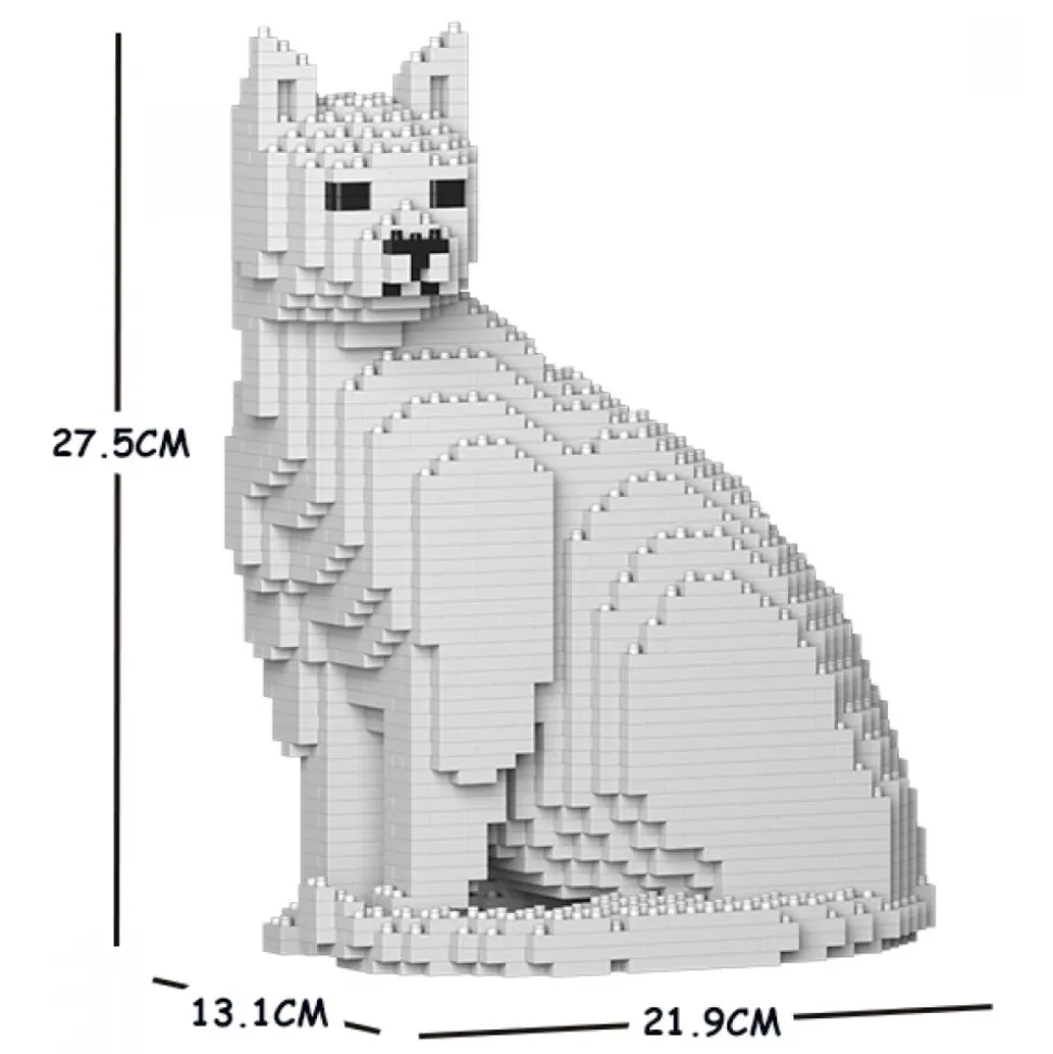 Jekca - Cat 06S-M01 - Lego - Sculpture - Construction - 4D - Brick Animals - Toys - Avvenice
