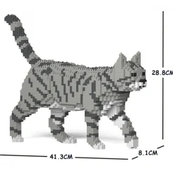 Jekca - Cat 03S-M03 - Lego - Sculpture - Construction - 4D - Brick Animals - Toys - Avvenice