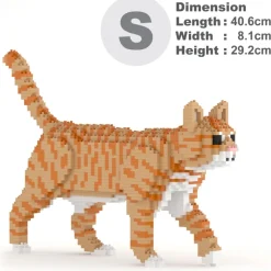Jekca - Cat 03S-M01B - Lego - Sculpture - Construction - 4D - Brick Animals - Toys - Avvenice