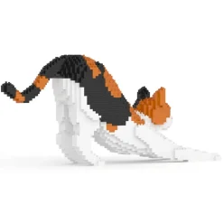 Jekca - Cat 13S-M01B (Version 2024) - Lego - Sculpture - Construction - 4D - Brick Animals - Toys - Avvenice