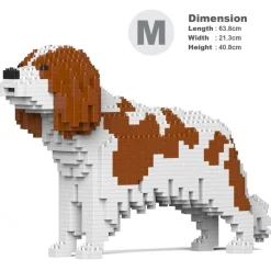 Jekca - Cavalier King Charles Spaniel 01-M01 - Big - Lego - Sculpture - Construction - 4D - Brick Animals - Toys - Avvenice