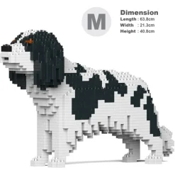 Jekca - Cavalier King Charles Spaniel 01-M02 - Big - Lego - Sculpture - Construction - 4D - Brick Animals - Toys - Avvenice