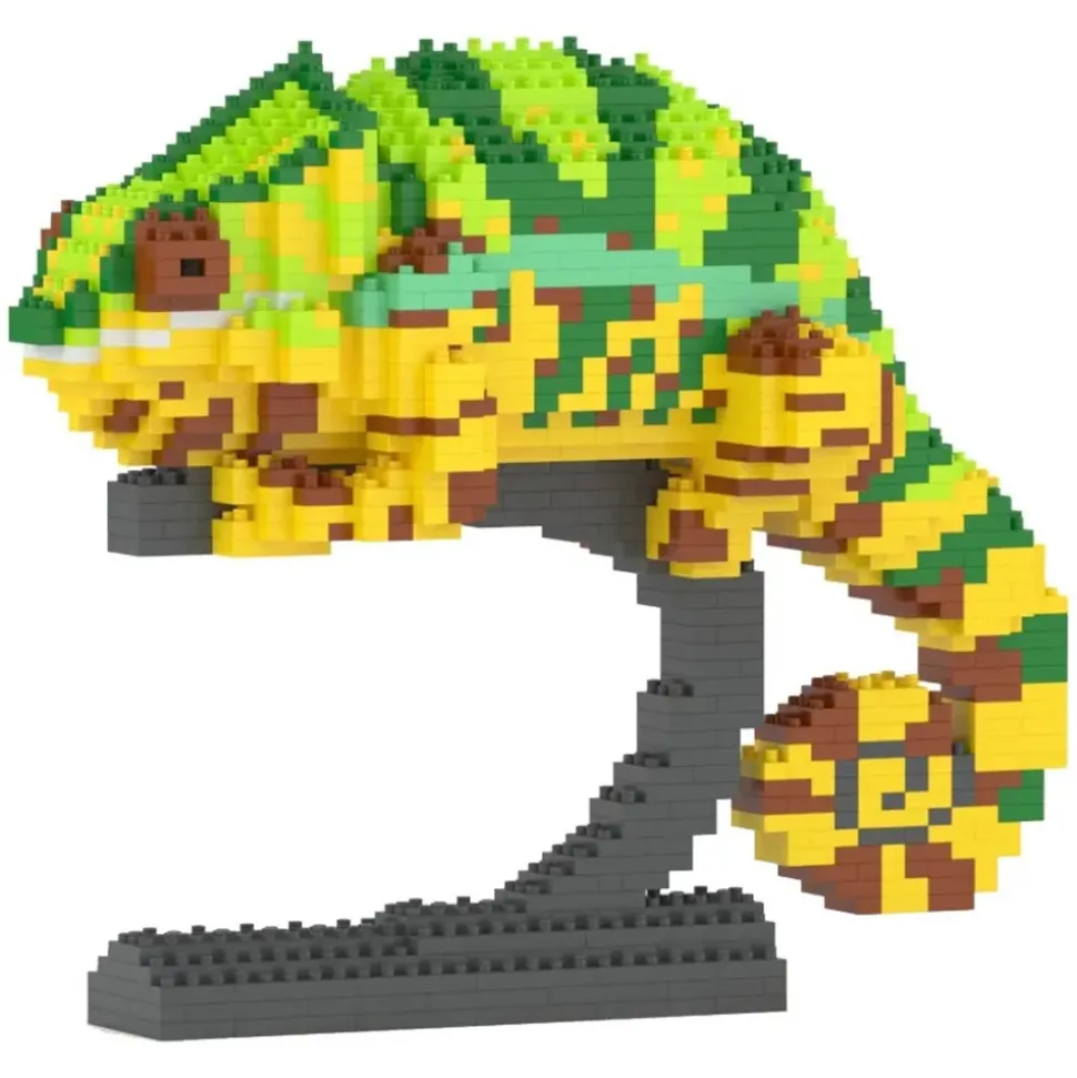Jekca - Chameleon 01S - Lego - Sculpture - Construction - 4D - Brick Animals - Toys - Avvenice