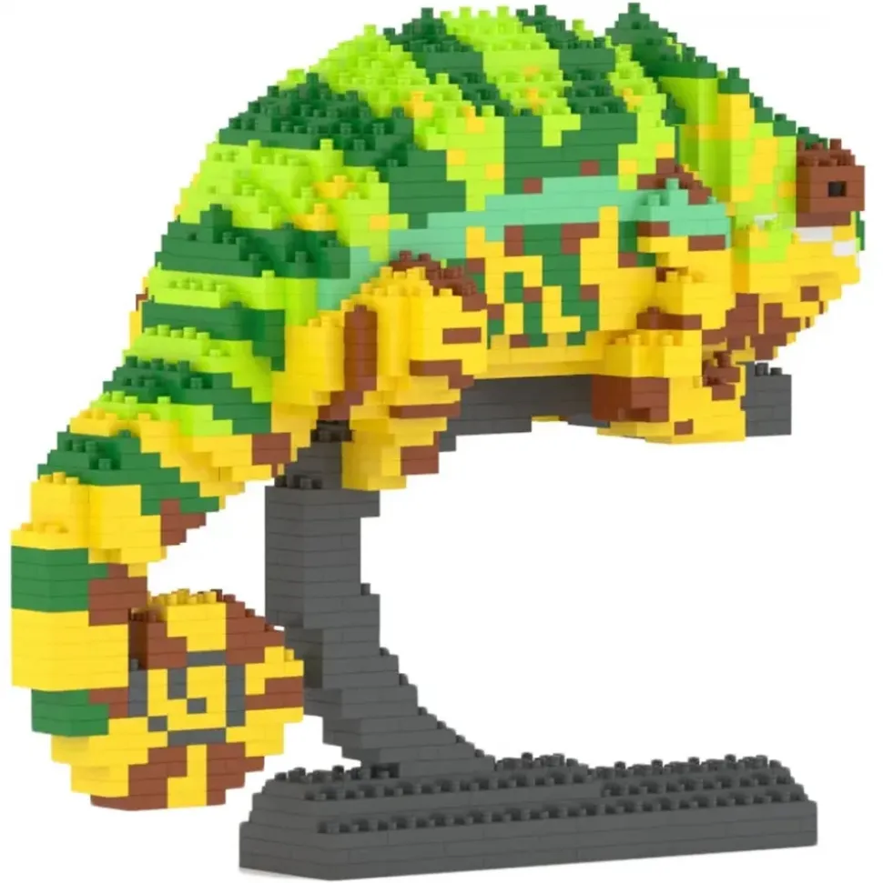 Jekca - Chameleon 01S - Lego - Sculpture - Construction - 4D - Brick Animals - Toys - Avvenice