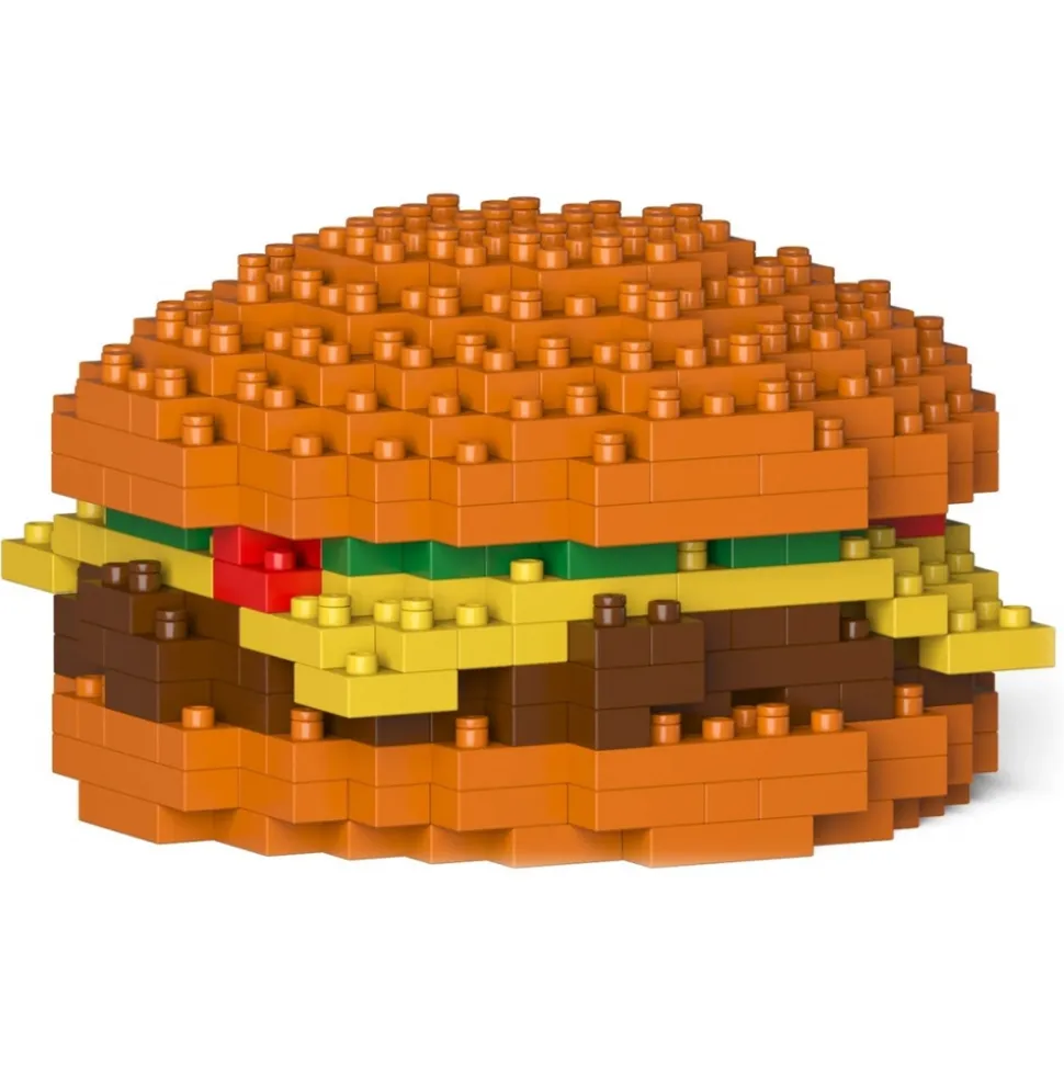 Jekca - Cheese Burger 01S - Lego - Sculpture - Construction - 4D - Brick Animals - Toys - Avvenice