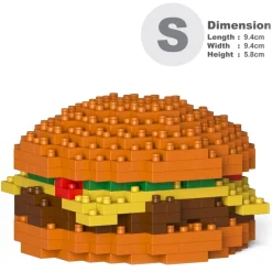 Jekca - Cheese Burger 01S - Lego - Sculpture - Construction - 4D - Brick Animals - Toys - Avvenice