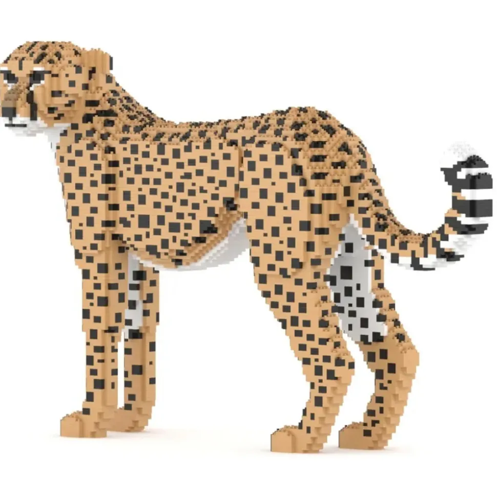 Jekca - Cheetah 01 - Lego - Sculpture - Construction - 4D - Brick Animals - Toys - Avvenice