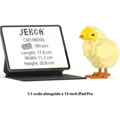 Jekca - Chick 01 - Big - Lego - Sculpture - Construction - 4D - Brick Animals - Toys - Avvenice