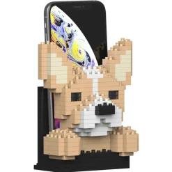 Jekca - Chihuahua Phone Stand 01S - Lego - Sculpture - Construction - 4D - Brick Animals - Toys - Avvenice