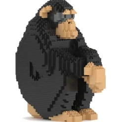 Jekca - Chimpanzee 01 - Big - Lego - Sculpture - Construction - 4D - Brick Animals - Toys - Avvenice