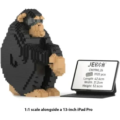 Jekca - Chimpanzee 01 - Big - Lego - Sculpture - Construction - 4D - Brick Animals - Toys - Avvenice
