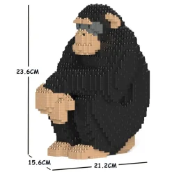 Jekca - Chimpanzee 01S - Lego - Sculpture - Construction - 4D - Brick Animals - Toys - Avvenice