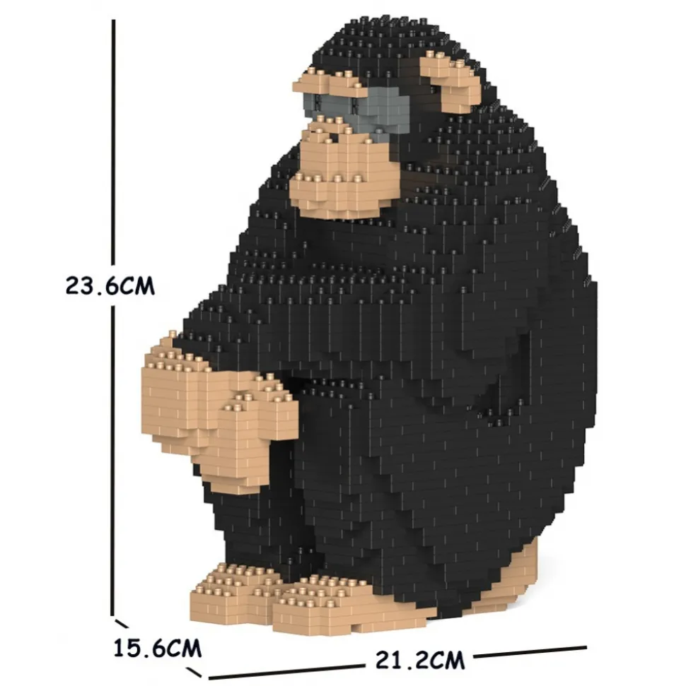 Jekca - Chimpanzee 01S - Lego - Sculpture - Construction - 4D - Brick Animals - Toys - Avvenice