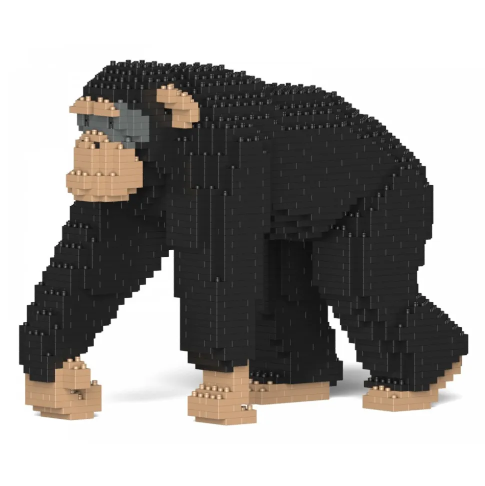 Jekca - Chimpanzee 02S - Lego - Sculpture - Construction - 4D - Brick Animals - Toys - Avvenice