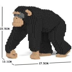 Jekca - Chimpanzee 02S - Lego - Sculpture - Construction - 4D - Brick Animals - Toys - Avvenice