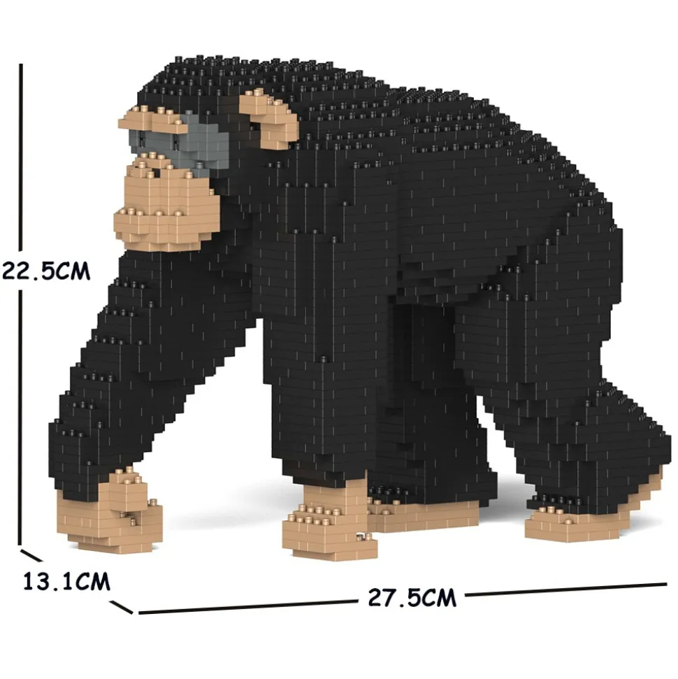 Jekca - Chimpanzee 02S - Lego - Sculpture - Construction - 4D - Brick Animals - Toys - Avvenice