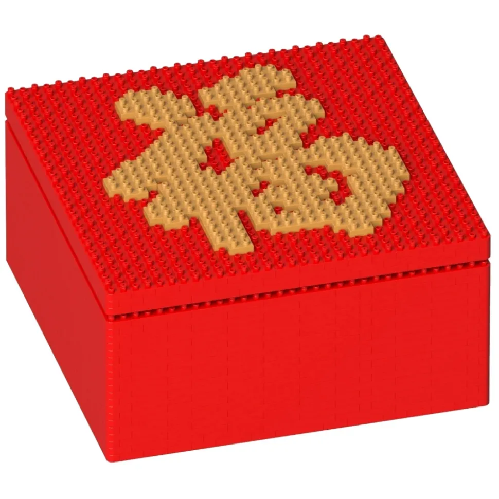 Jekca - Chinese Candy Box 01S - Lego - Sculpture - Construction - 4D - Brick Animals - Toys - Avvenice