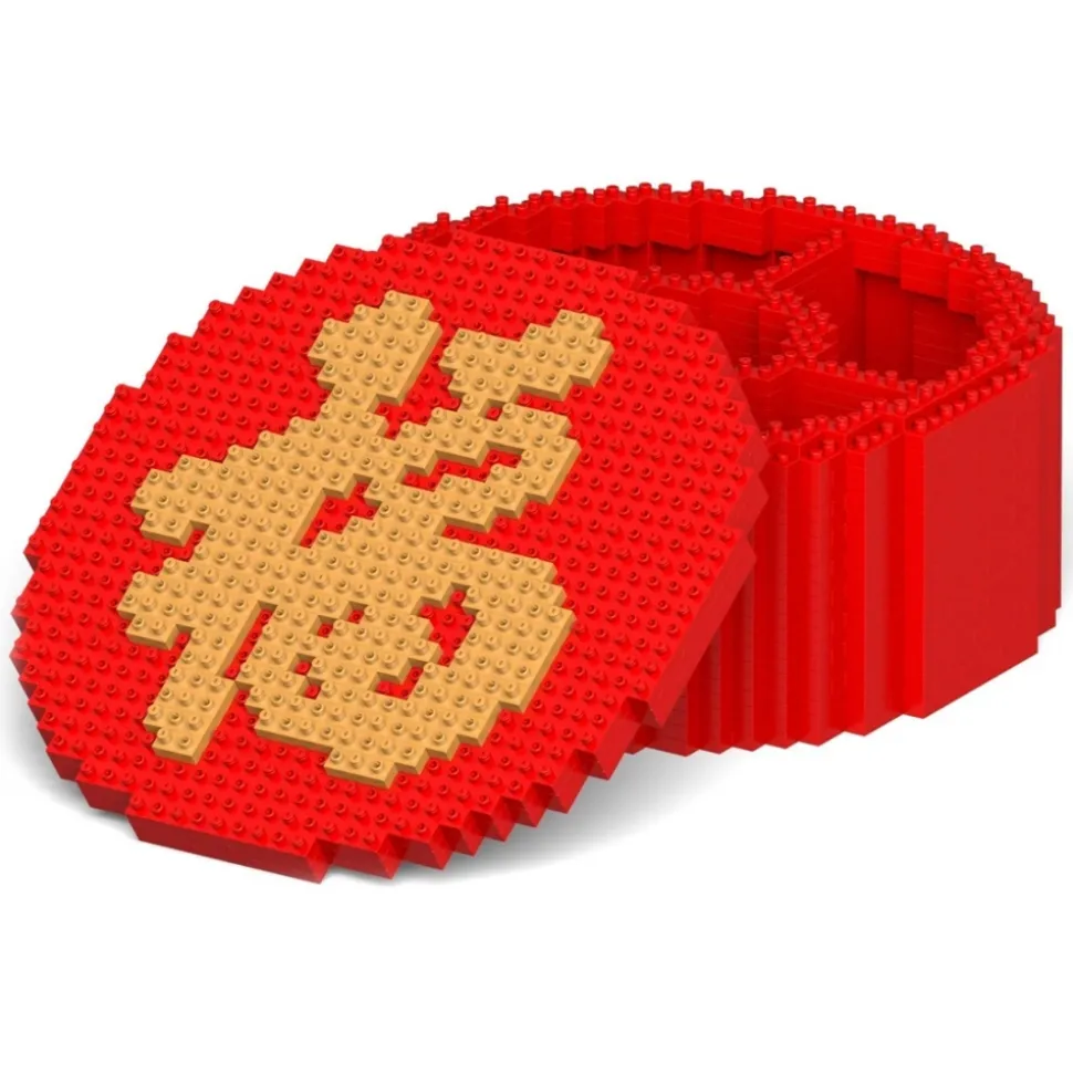 Jekca - Chinese Candy Box 02S - Lego - Sculpture - Construction - 4D - Brick Animals - Toys - Avvenice