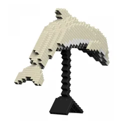 Jekca - Chinese White Dolphin 01S - Lego - Sculpture - Construction - 4D - Brick Animals - Toys - Avvenice