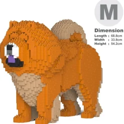 Jekca - Chow Chow 02-M02 - Big - Lego - Sculpture - Construction - 4D - Brick Animals - Toys - Avvenice