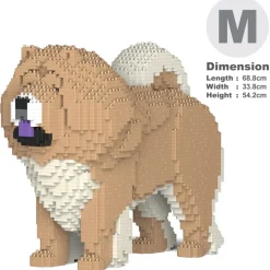 Jekca - Chow Chow 02-M01 - Big - Lego - Sculpture - Construction - 4D - Brick Animals - Toys - Avvenice