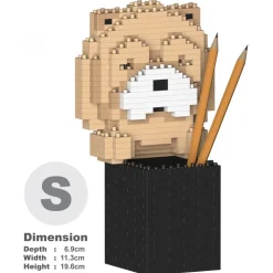 Jekca - Chow Chow Pencil Cup 01S - Lego - Sculpture - Construction - 4D - Brick Animals - Toys - Avvenice