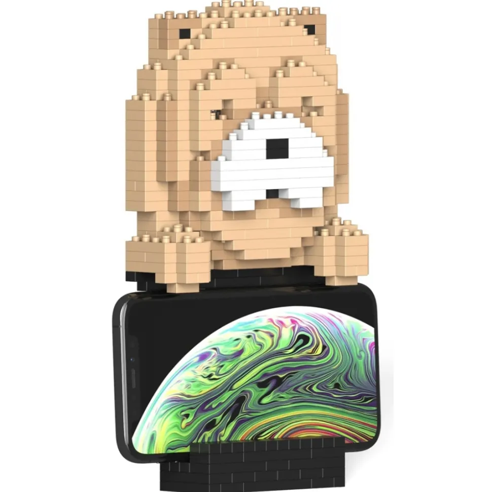 Jekca - Chow Chow Phone Stand 01S - Lego - Sculpture - Construction - 4D - Brick Animals - Toys - Avvenice