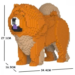 Jekca - Chow Chow 02S-M02 - Lego - Sculpture - Construction - 4D - Brick Animals - Toys - Avvenice