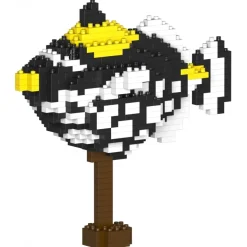 Jekca - Clown Triggerfish 01 - Big - Lego - Sculpture - Construction - 4D - Brick Animals - Toys - Avvenice