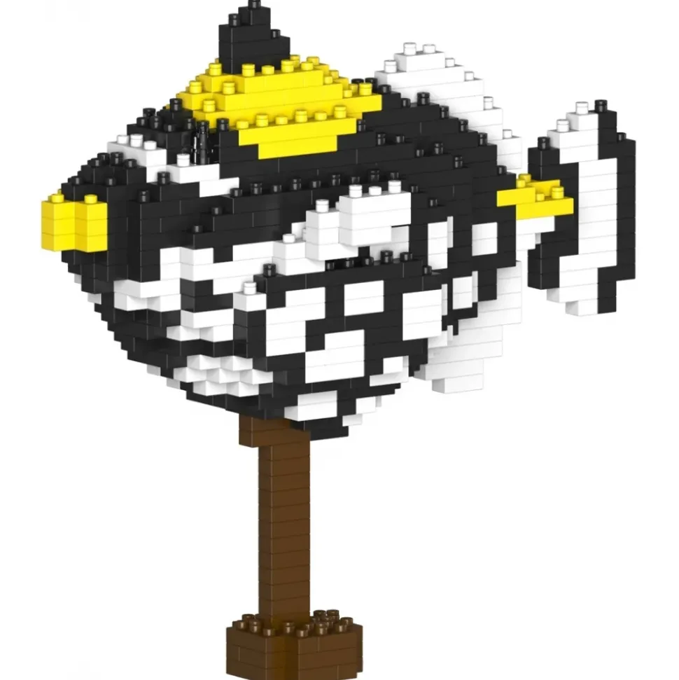 Jekca - Clown Triggerfish 01 - Big - Lego - Sculpture - Construction - 4D - Brick Animals - Toys - Avvenice