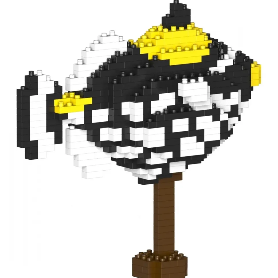 Jekca - Clown Triggerfish 01 - Big - Lego - Sculpture - Construction - 4D - Brick Animals - Toys - Avvenice