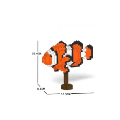 Jekca - Clownfish - 01S - Lego - Sculpture - Construction - 4D - Brick Animals - Toys - Avvenice