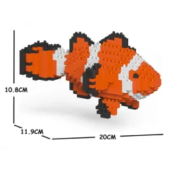 Jekca - Clownfish 01S - Lego - Sculpture - Construction - 4D - Brick Animals - Toys - Avvenice