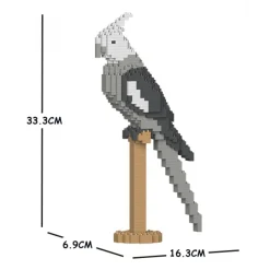 Jekca - Cockatiel 03S - Lego - Sculpture - Construction - 4D - Brick Animals - Toys - Avvenice