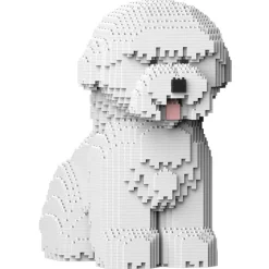 Jekca - Coton de Tulear 01 - Lego - Sculpture - Construction - 4D - Brick Animals - Toys - Avvenice