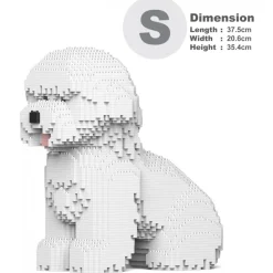 Jekca - Coton de Tulear 01 - Lego - Sculpture - Construction - 4D - Brick Animals - Toys - Avvenice
