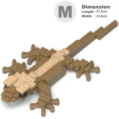 Jekca - Crested Gecko 01 - Big - Lego - Sculpture - Construction - 4D - Brick Animals - Toys - Avvenice