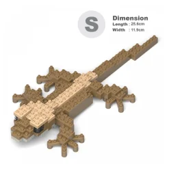 Jekca - Crested Gecko 01S - Lego - Sculpture - Construction - 4D - Brick Animals - Toys - Avvenice