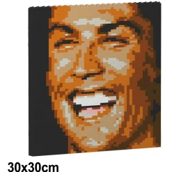 Jekca - Cristiano Ronaldo Brick Painting 02S - Lego - Sculpture - Construction - 4D - Brick Animals - Toys - Avvenice