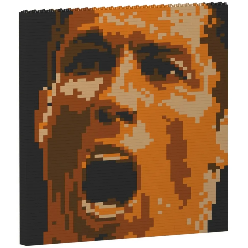 Jekca - Cristiano Ronaldo Brick Painting 03S - Lego - Sculpture - Construction - 4D - Brick Animals - Toys - Avvenice