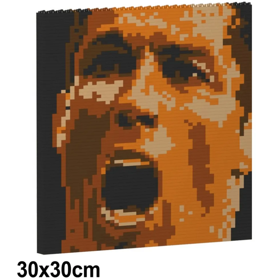 Jekca - Cristiano Ronaldo Brick Painting 03S - Lego - Sculpture - Construction - 4D - Brick Animals - Toys - Avvenice