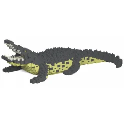 Jekca - Crocodile 01 - Big - Lego - Sculpture - Construction - 4D - Brick Animals - Toys - Avvenice