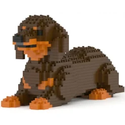 Jekca - Dachshund 04-M02 - Big - Lego - Sculpture - Construction - 4D - Brick Animals - Toys - Avvenice