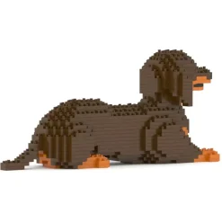 Jekca - Dachshund 04-M02 - Big - Lego - Sculpture - Construction - 4D - Brick Animals - Toys - Avvenice