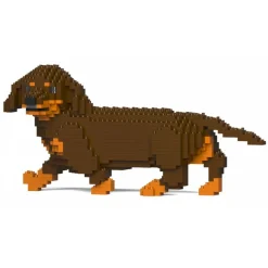 Jekca - Dachshund 06-M02 - Big - Lego - Sculpture - Construction - 4D - Brick Animals - Toys - Avvenice
